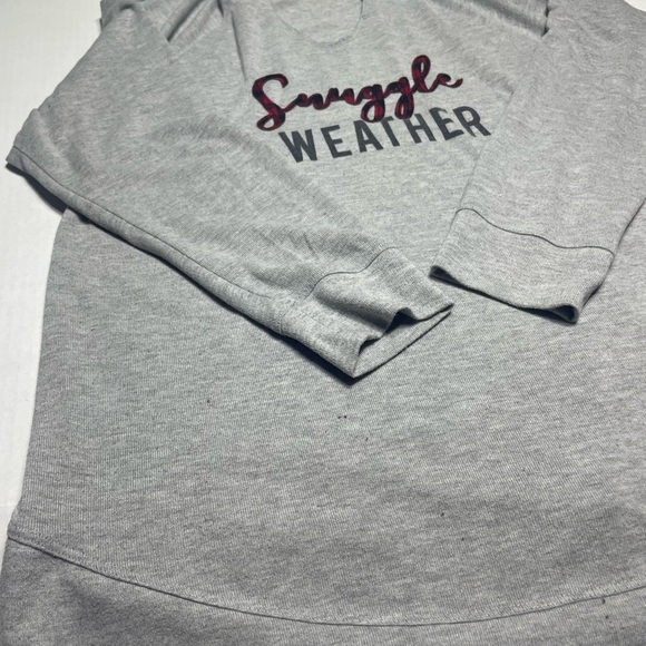 Lane Bryant Plus Size Gray Hoodie Sweatshirt “Snuggle weather “ size 18/20 - Picture 6 of 10
